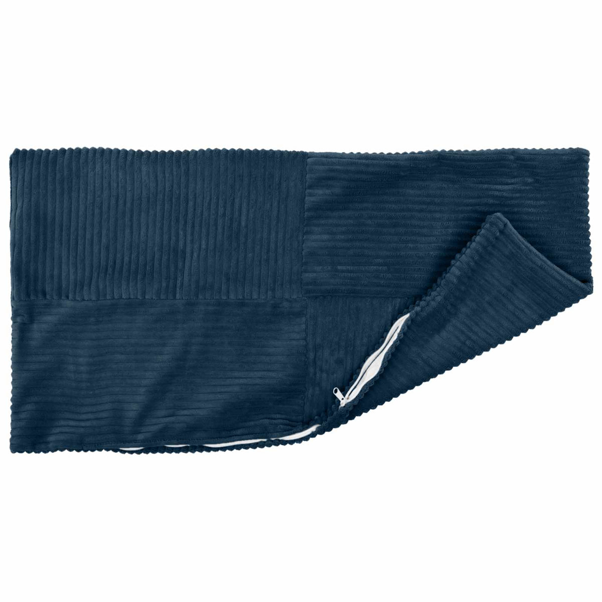Cushion Cover 12 pcs ALMELO Navy Blue 40 x 80 cm Corduroy