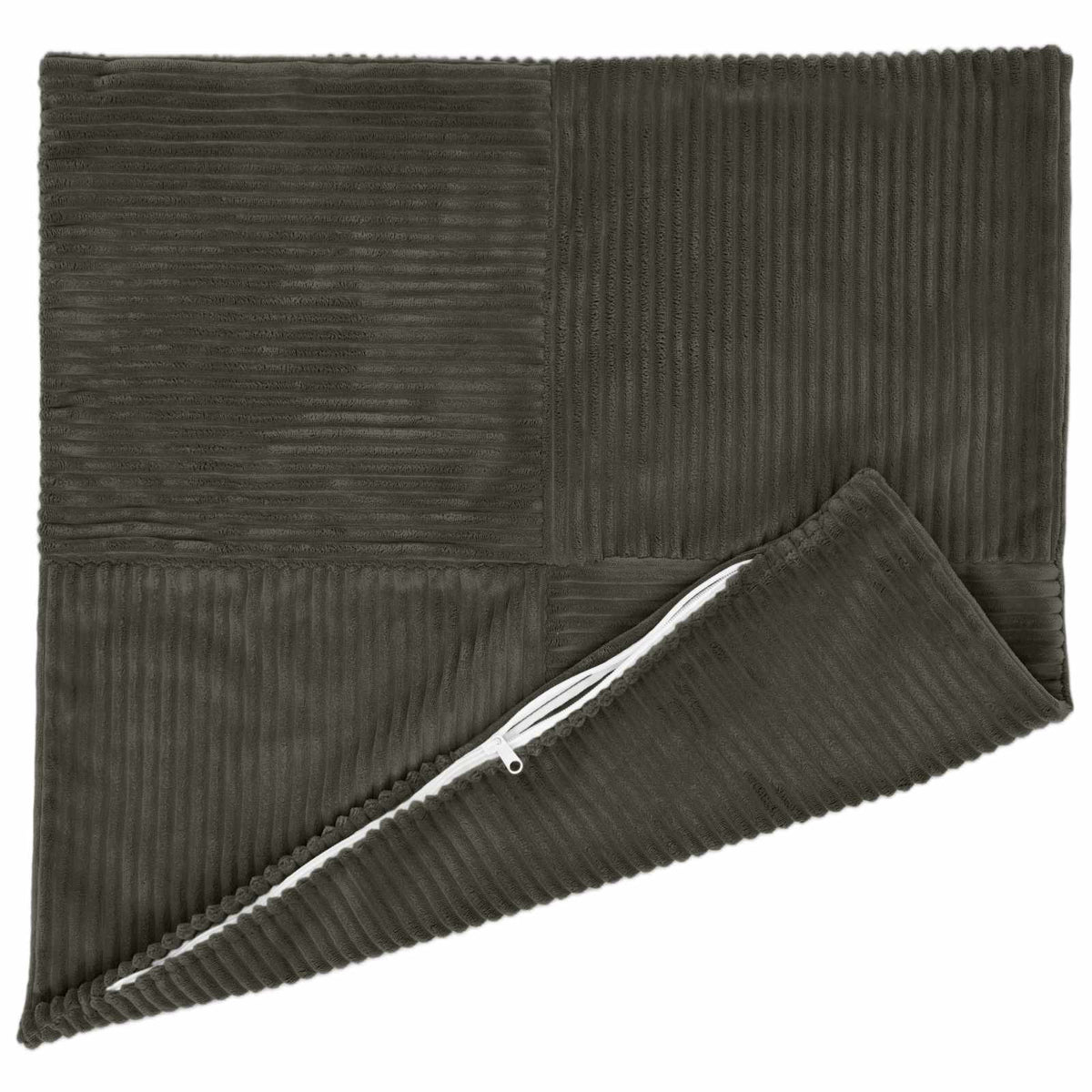 Cushion Cover 6 pcs ALMELO Anthracite 45 x 45 cm Corduroy
