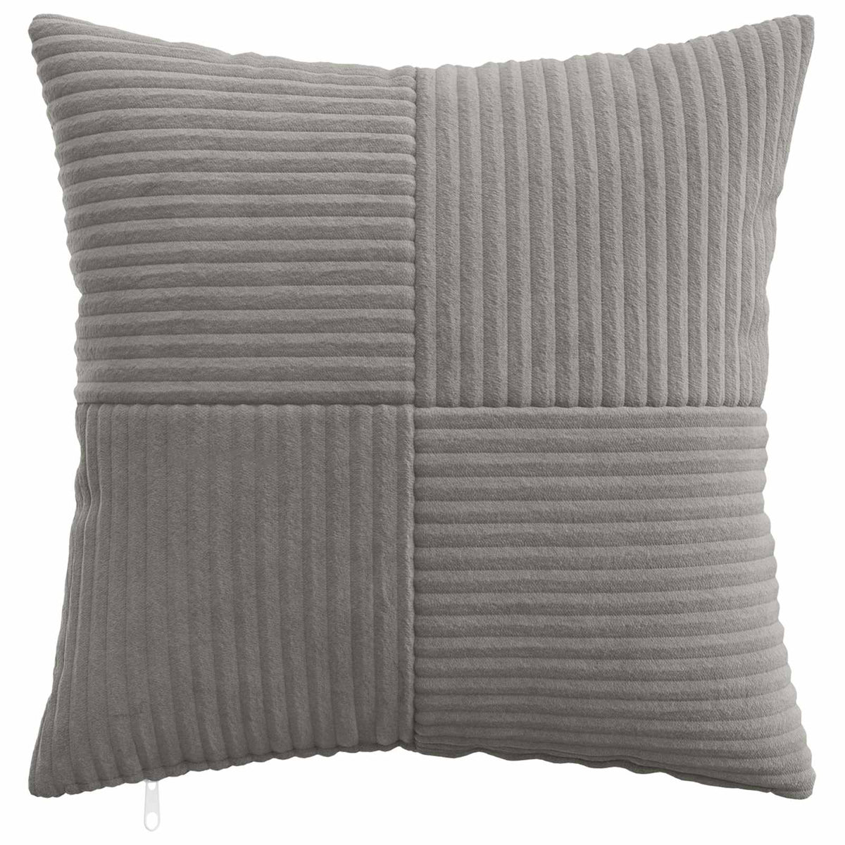 Cushion Cover 12 pcs ALMELO Light Grey 50 x 50 cm Corduroy