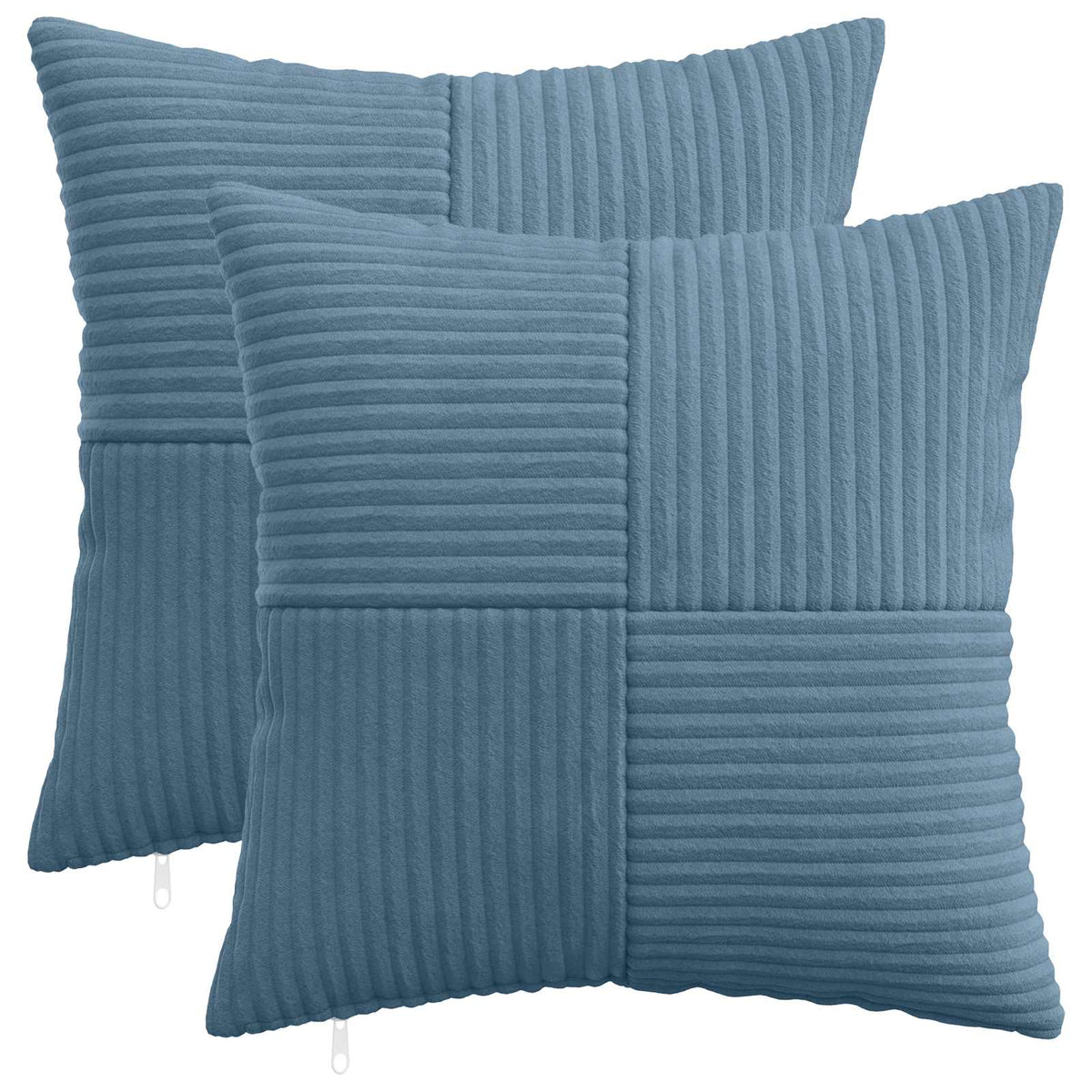 Cushion Cover 2 pcs ALMELO Blue 50 x 50 cm Corduroy