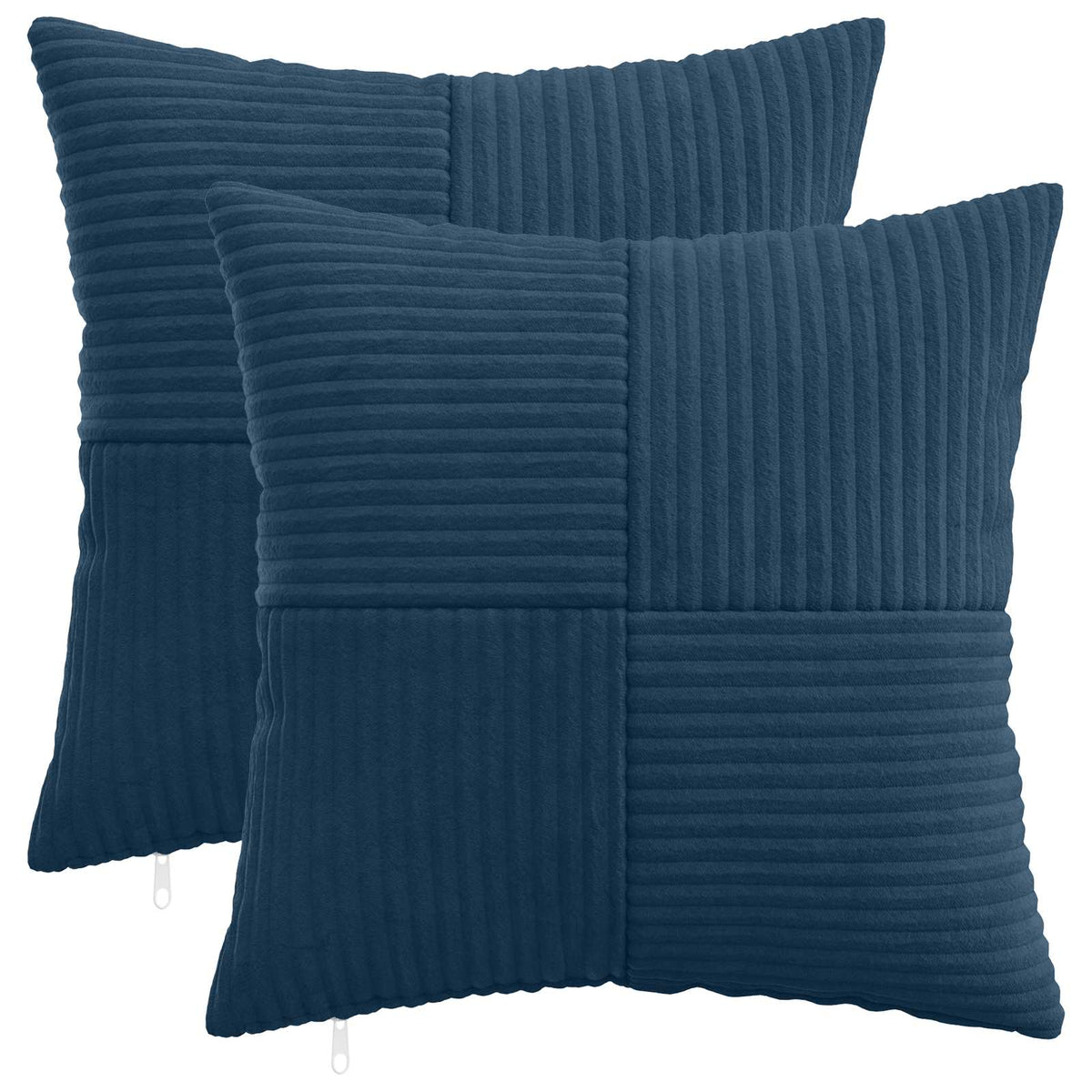 Cushion Cover 2 pcs ALMELO Navy Blue 50 x 50 cm Corduroy