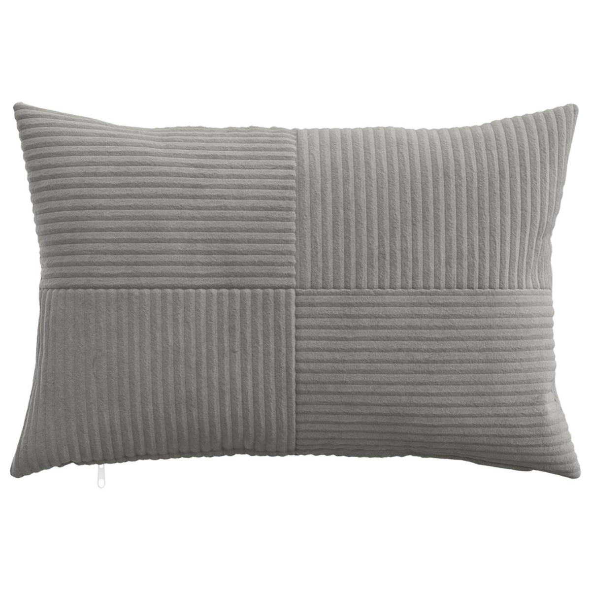 Cushion Cover 2 pcs ALMELO Light Grey 50 x 70 cm Corduroy