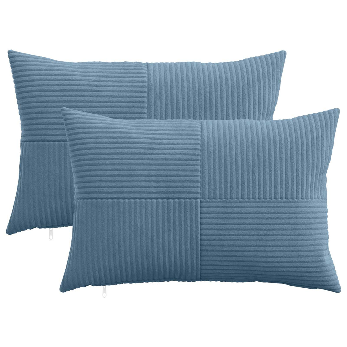 Cushion Cover 2 pcs ALMELO Blue 50 x 70 cm Corduroy