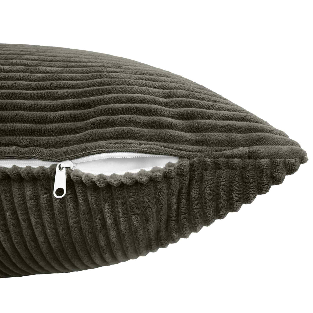 Cushion Cover 2 pcs ALMELO Anthracite 50 x 75 cm Corduroy