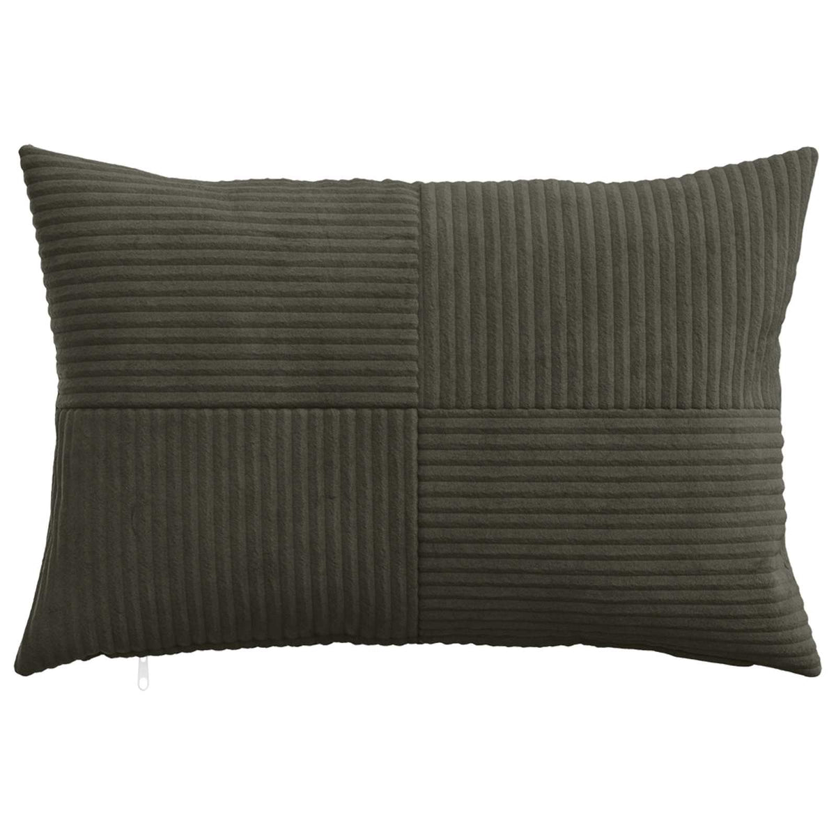 Cushion Cover 2 pcs ALMELO Anthracite 50 x 80 cm Corduroy