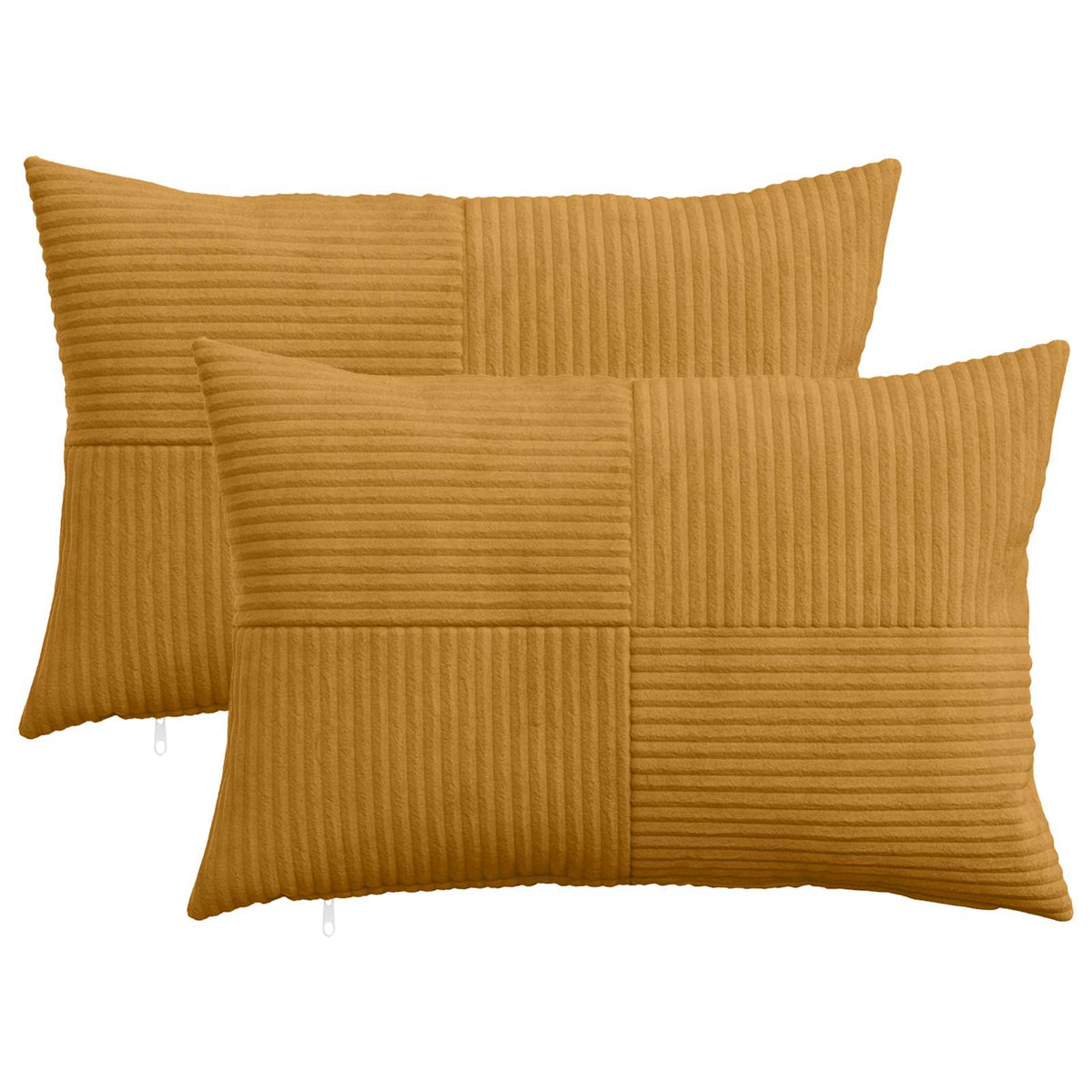 Cushion Cover 2 pcs ALMELO Yellow 50 x 80 cm Corduroy