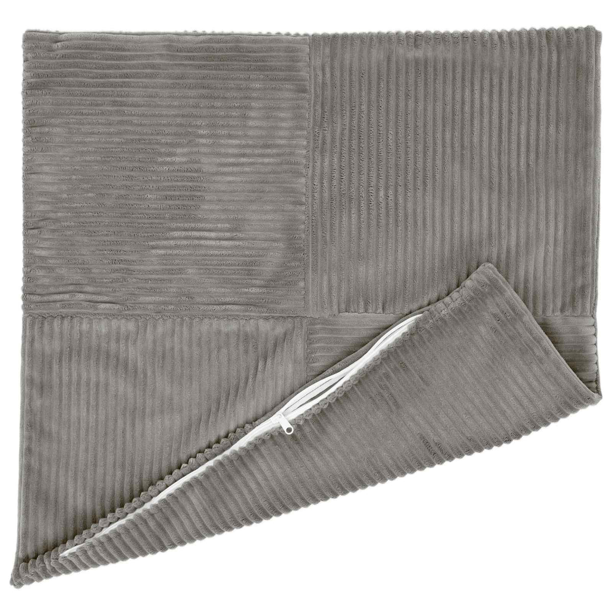 Cushion Cover 6 pcs ALMELO Light Grey 60 x 60 cm Corduroy