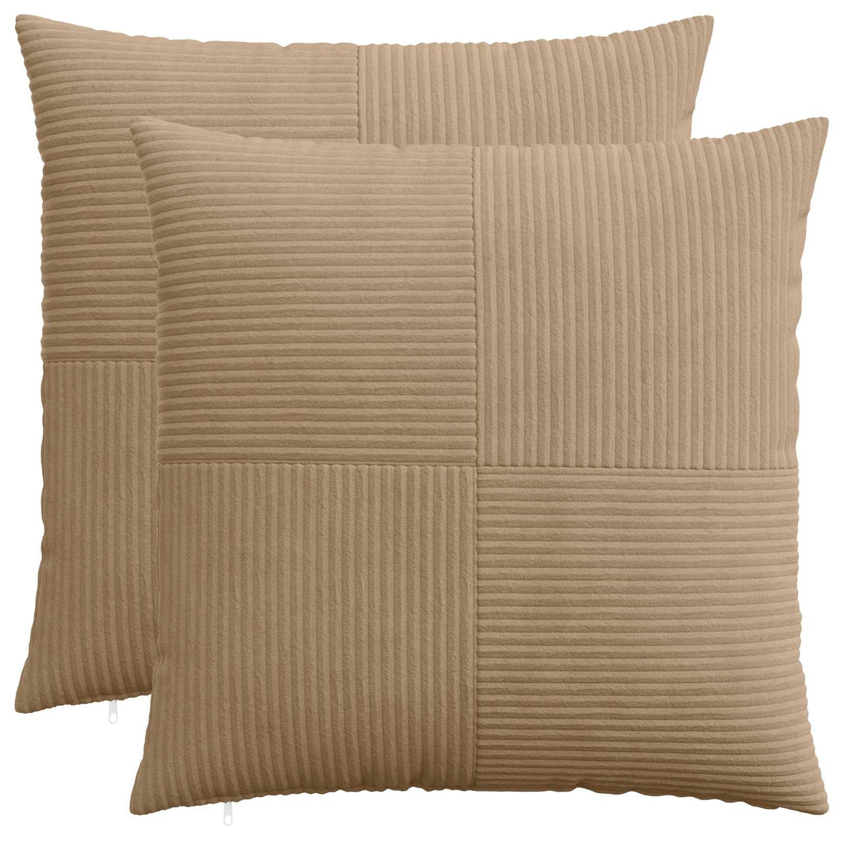Cushion Cover 2 pcs ALMELO Brown 60 x 60 cm Corduroy