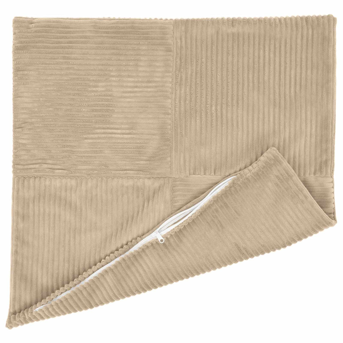 Cushion Cover 2 pcs ALMELO Taupe 60 x 60 cm Corduroy