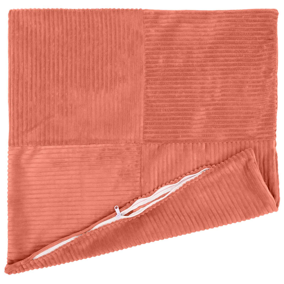Cushion Cover 2 pcs ALMELO Red Orange 70 x 70 cm Corduroy