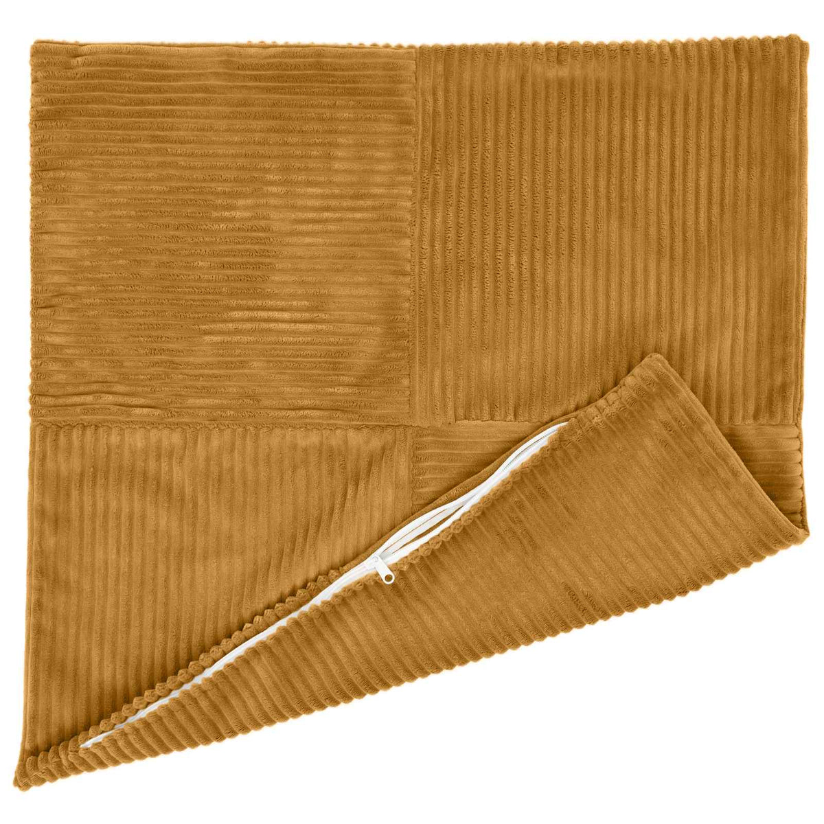 Cushion Cover 2 pcs ALMELO Yellow 70 x 70 cm Corduroy