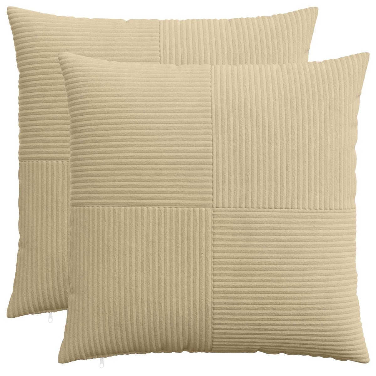 Cushion Cover 2 pcs ALMELO Grey Green 80 x 80 cm Corduroy