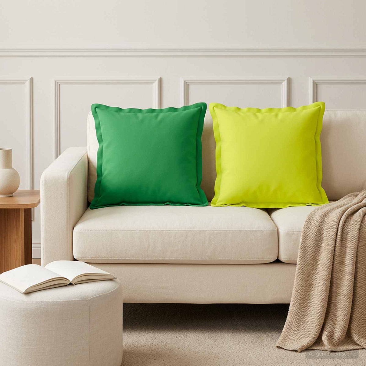 Cushion with Pillow HOUTEN 12 pcs Green Polyester