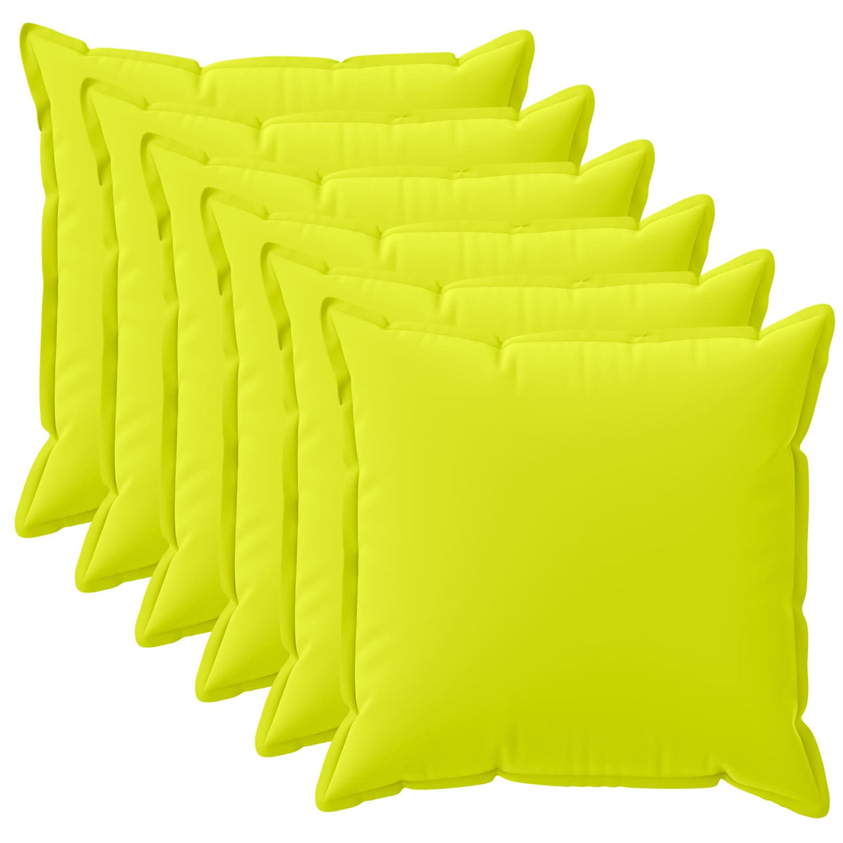 Cushion Cover 6 pcs HOUTEN Bright Green 30 x 30 cm Polyester