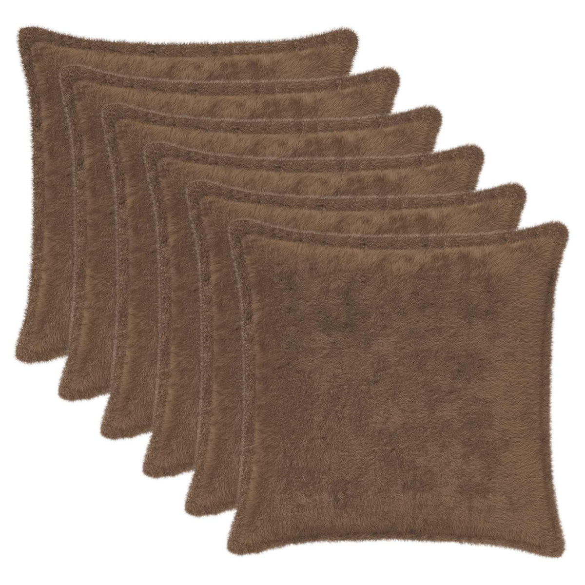 Cushion Cover 6 pcs HOUTEN Light Brown 30 x 30 cm