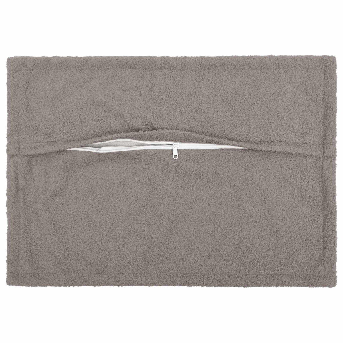 Cushion Cover 6 pcs HOUTEN Light Grey 30 x 50 cm Bouclé