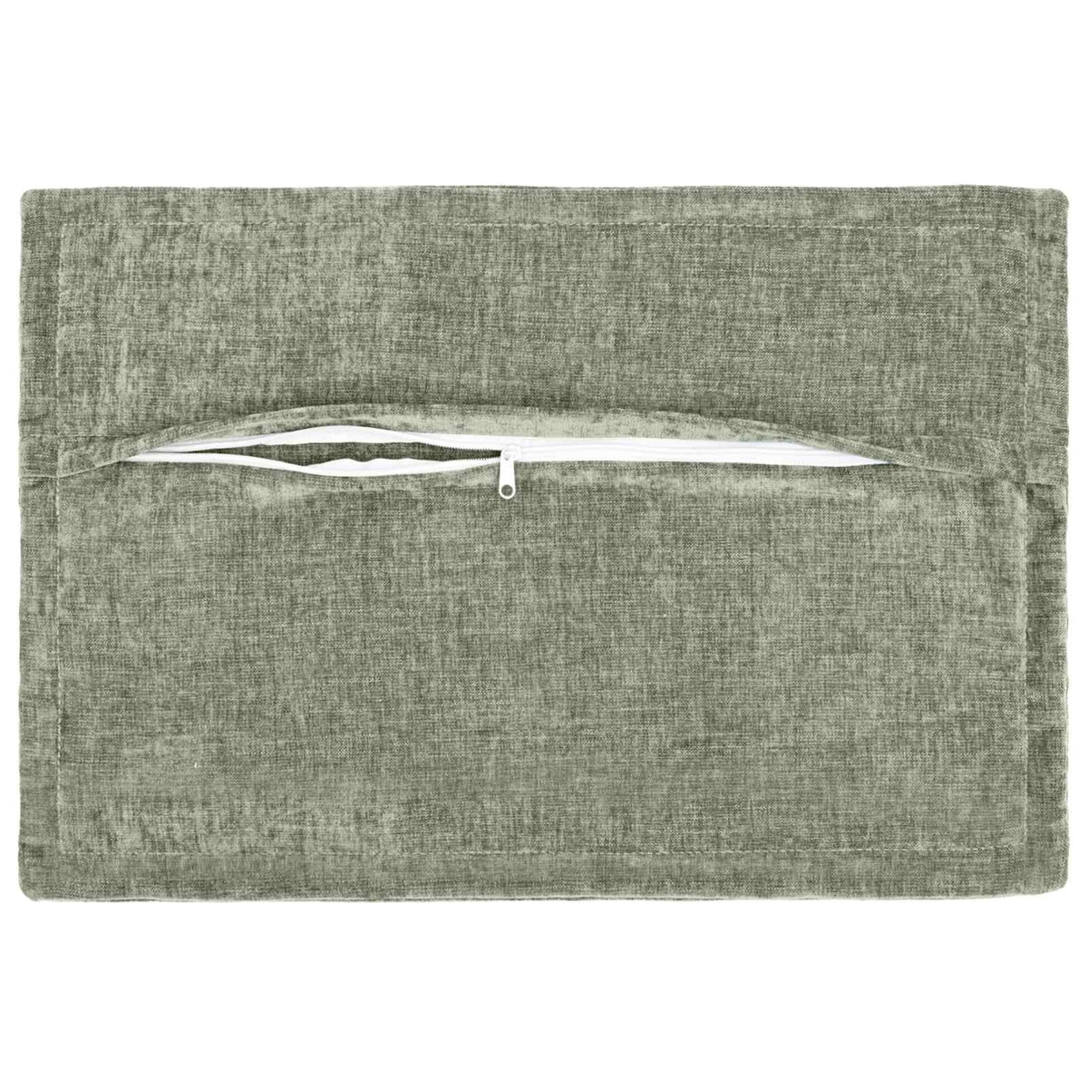 Cushion Cover 2 pcs HOUTEN Green 30 x 50 cm Chenille Fabric