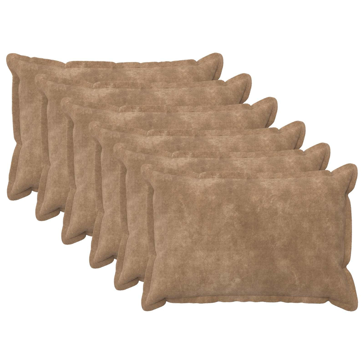 Cushion Cover 6 pcs HOUTEN Taupe 30 x 50 cm Microfiber Fleece