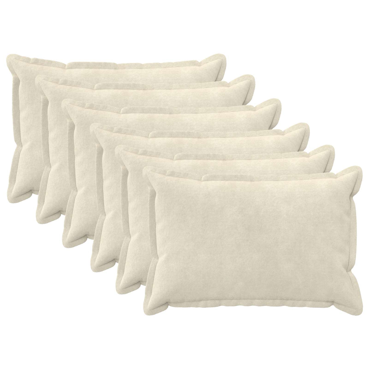 Cushion Cover 6 pcs HOUTEN Cream 30 x 50 cm Microfiber Fleece