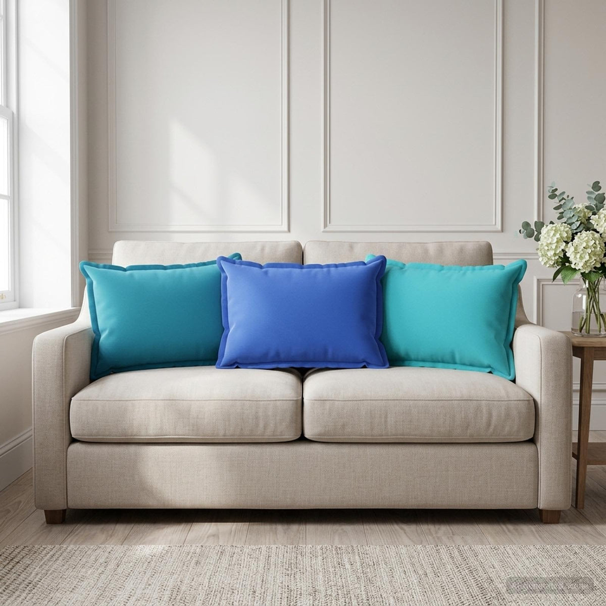 Cushion Cover 6 pcs HOUTEN Royal Blue 40 x 60 cm Polyester