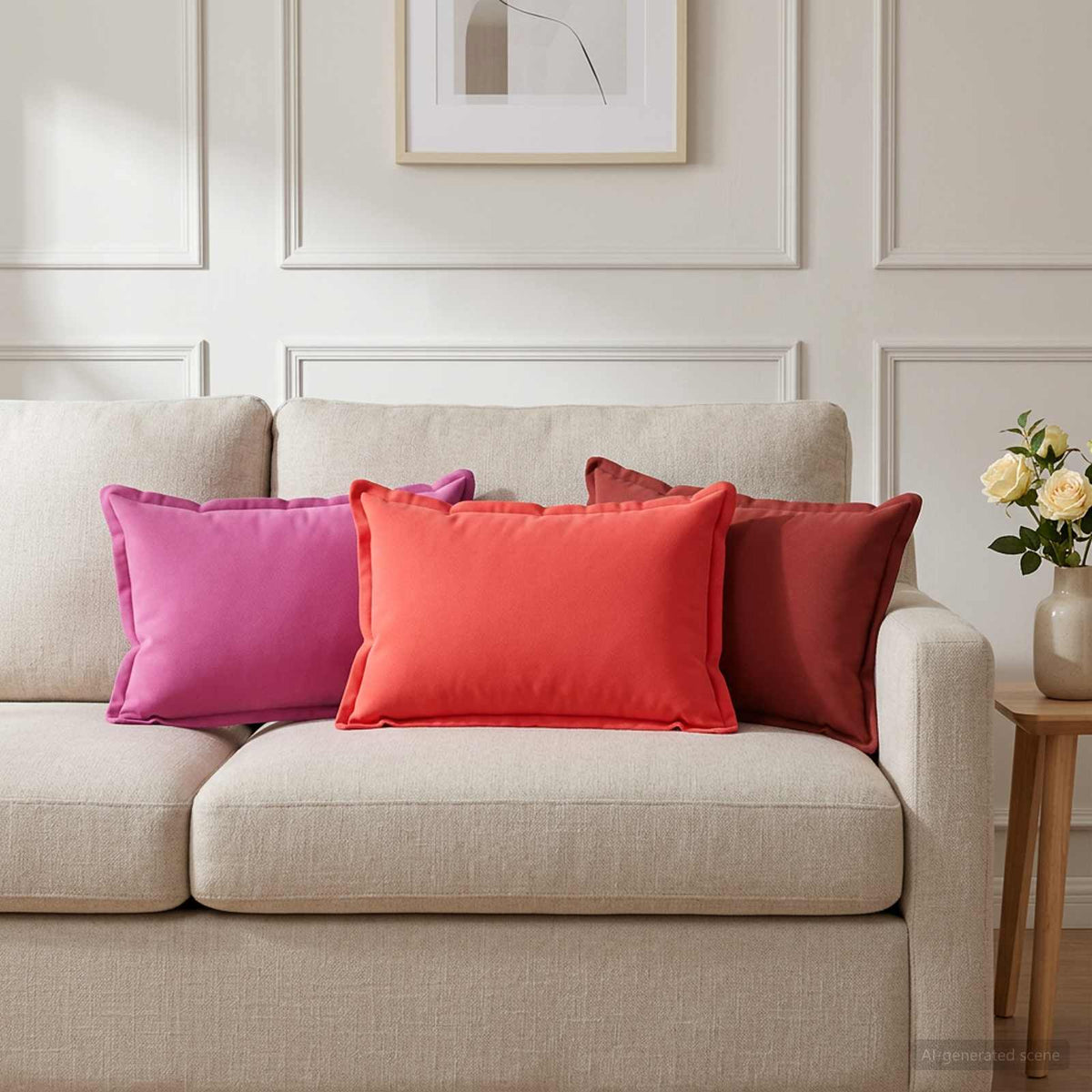 Cushion with Pillow HOUTEN 6 pcs Pink Polyester
