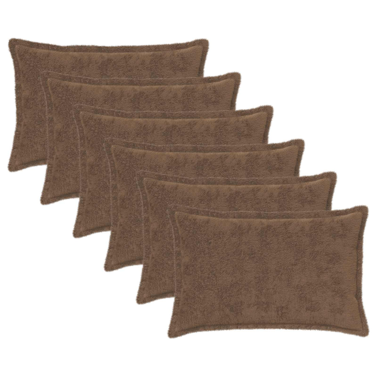 Cushion Cover 6 pcs HOUTEN Light Brown 30 x 50 cm