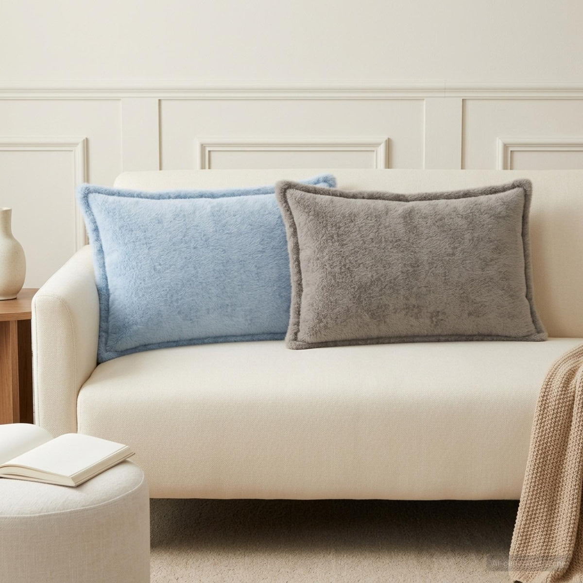 Cushion Cover 6 pcs HOUTEN Light Blue 30 x 50 cm