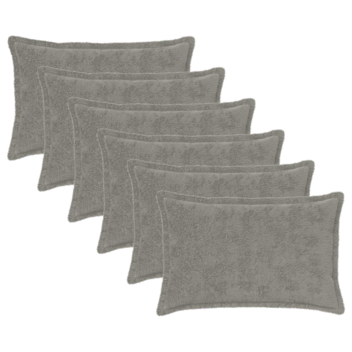 Cushion Cover 6 pcs HOUTEN Light Grey 30 x 50 cm