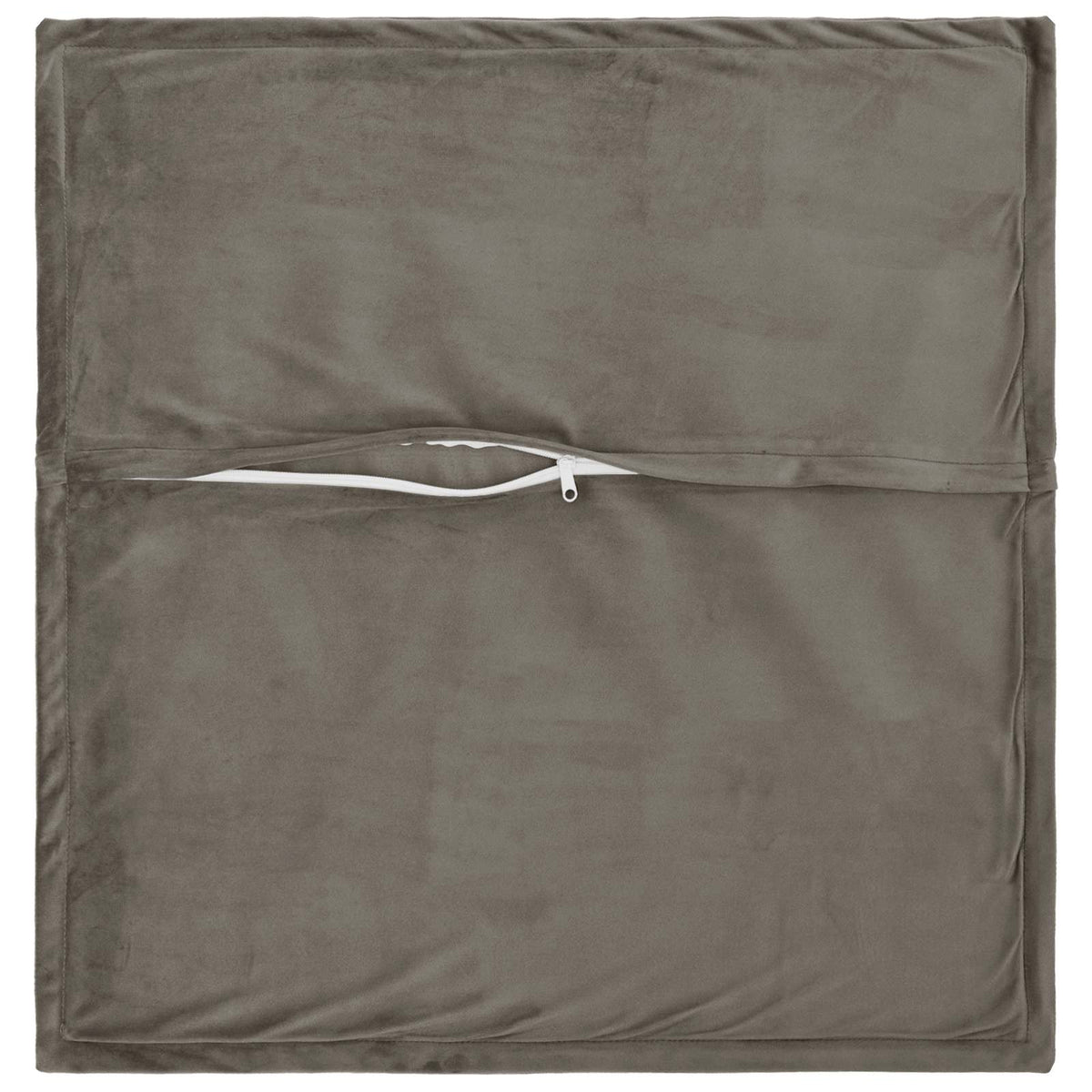 Cushion Cover 6 pcs HOUTEN Light Grey 35 x 35 cm Velvet