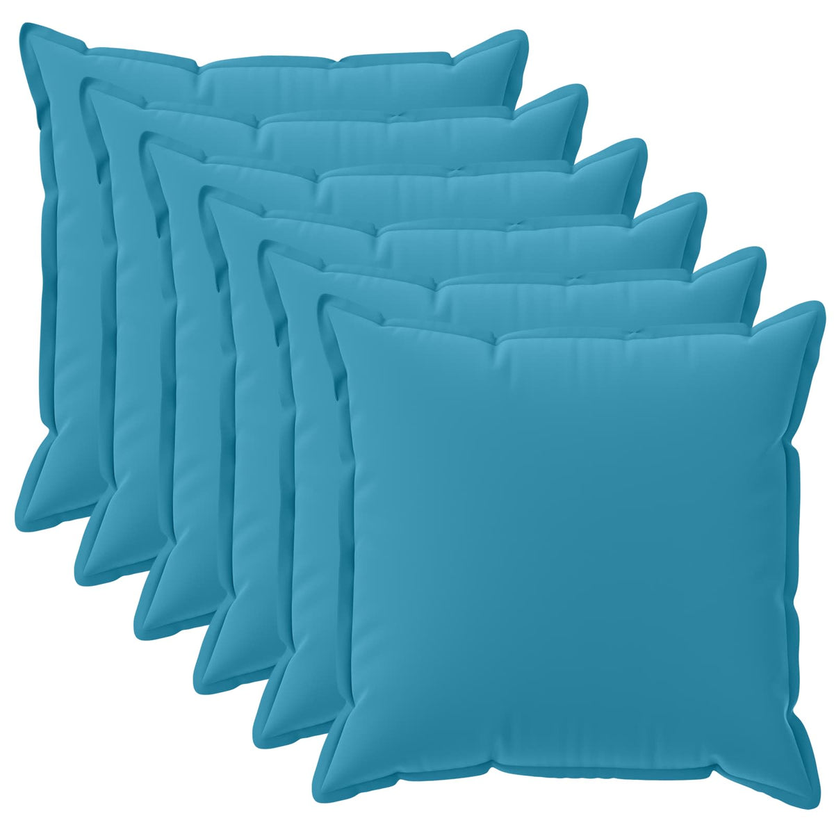 Cushion Cover 6 pcs HOUTEN Light Blue 35 x 35 cm Polyester