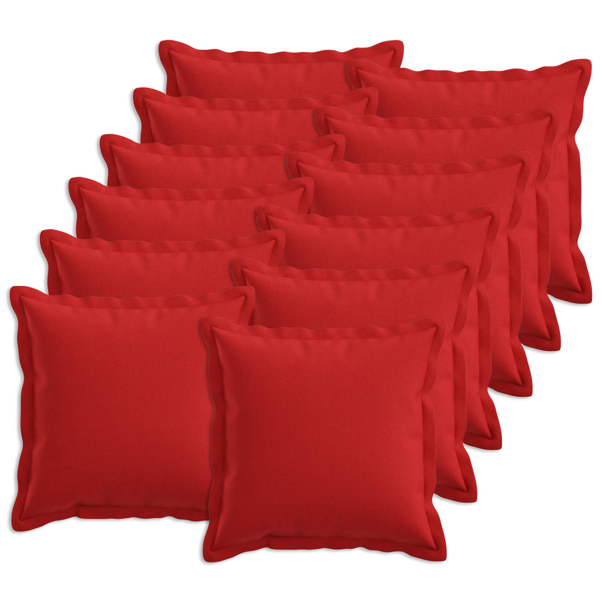 Cushion Cover 12 pcs HOUTEN Red 40 x 40 cm Faux Linen