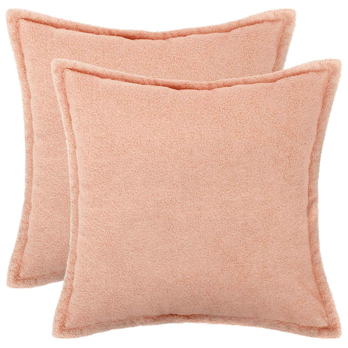 Cushion Cover 2 pcs HOUTEN Pink 40 x 40 cm Bouclé