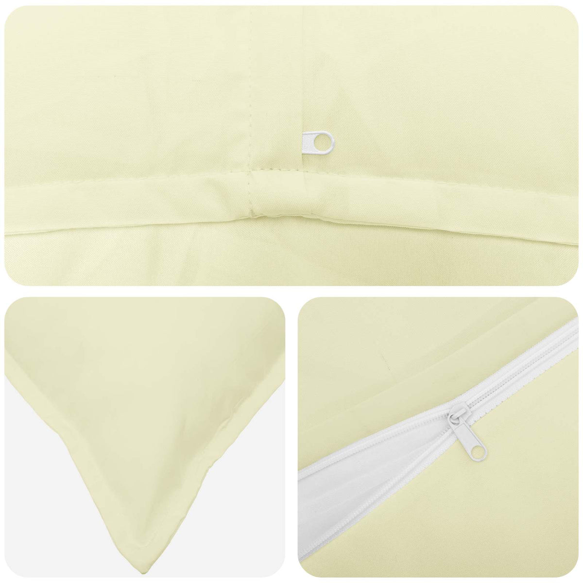 Cushion Cover 6 pcs HOUTEN Cream 40 x 40 cm Polyester