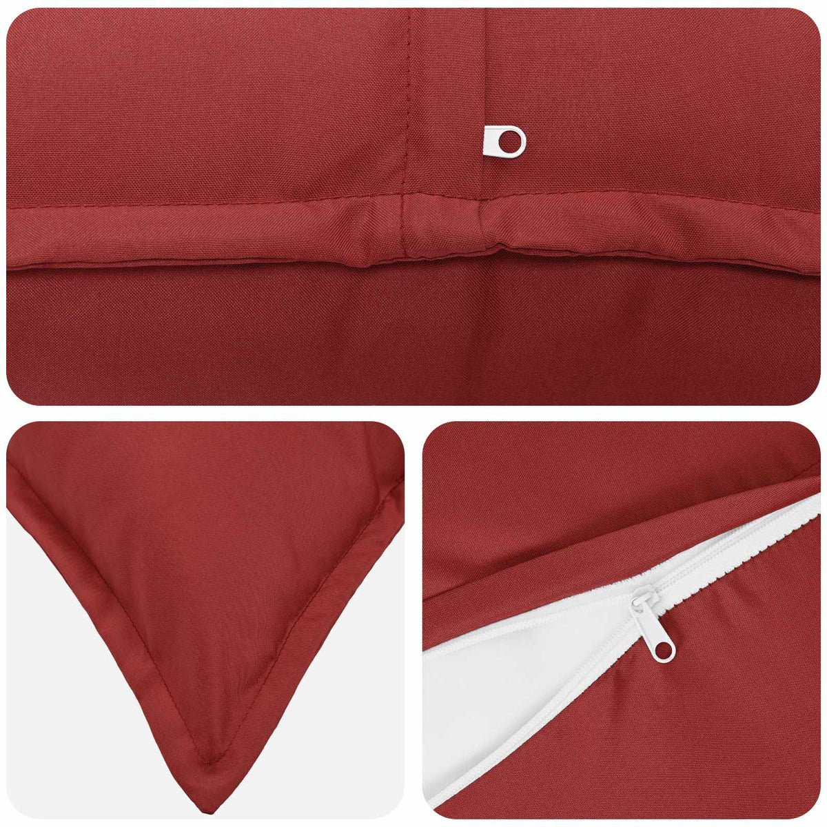 Cushion Cover 6 pcs HOUTEN Wine Red 40 x 40 cm Polyester