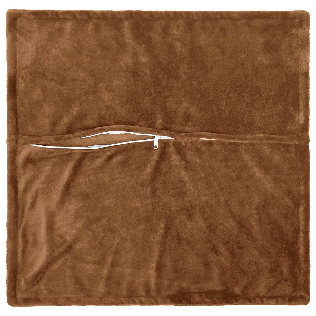 Cushion Cover 12 pcs HOUTEN Light Brown 40 x 40 cm Flannel