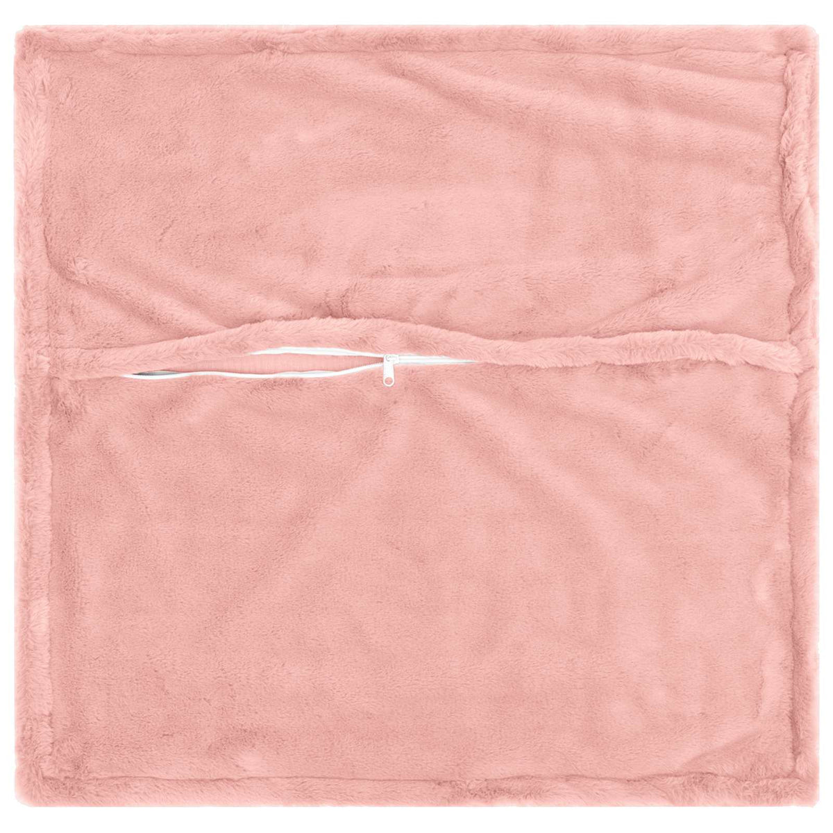 Cushion Cover 12 pcs HOUTEN Pink 40 x 40 cm Faux Rabbit Fur