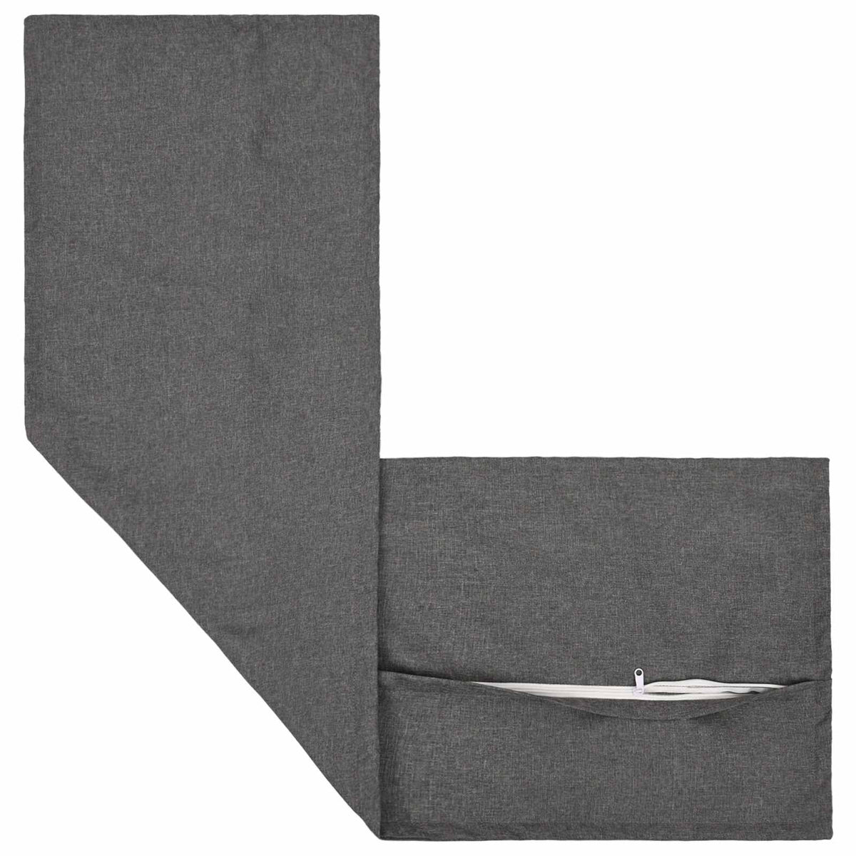 Cushion Cover 2 pcs HOUTEN Light Grey 40 x 145 cm Faux Linen