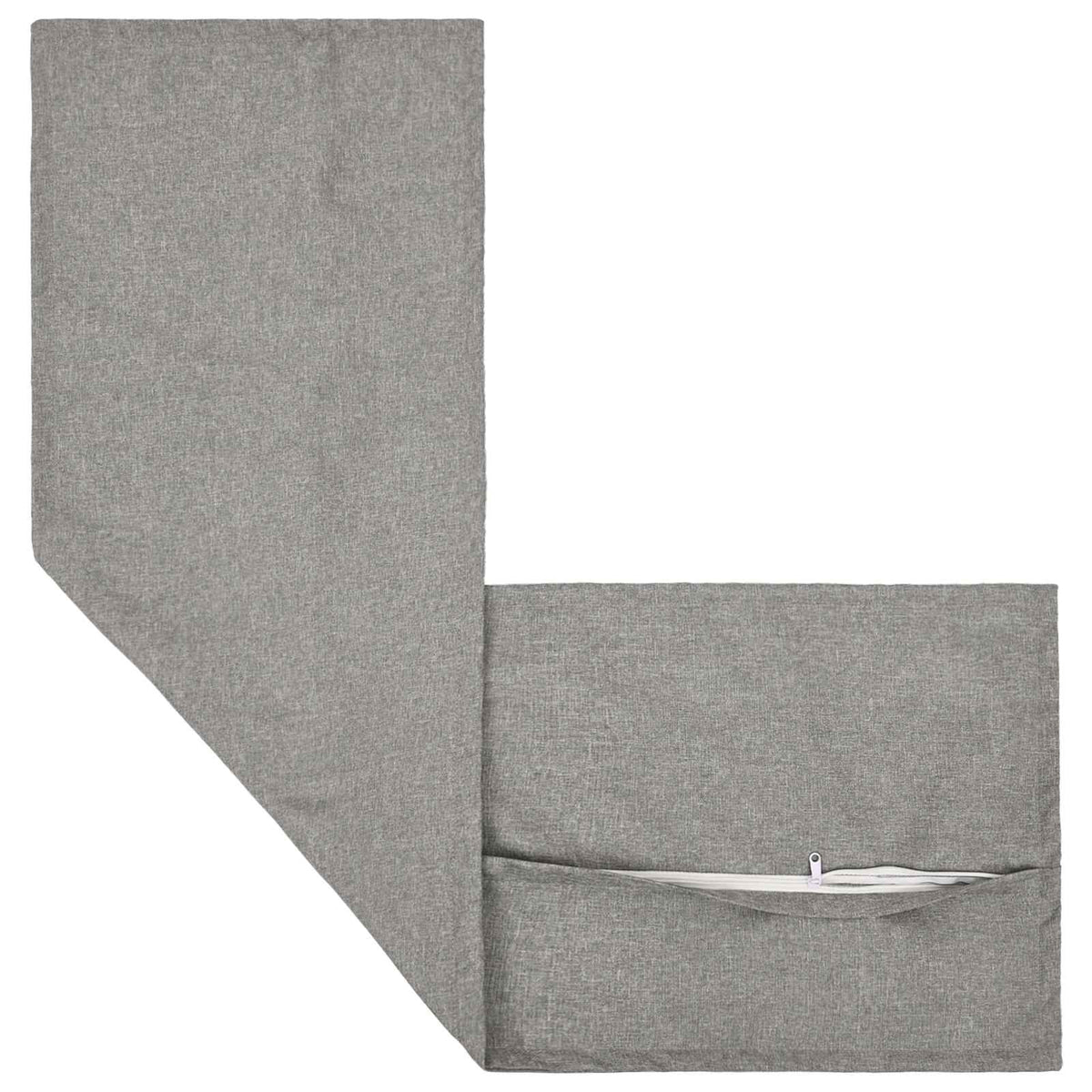 Cushion Cover 2 pcs HOUTEN Cloud Grey 40 x 145 cm Faux Linen