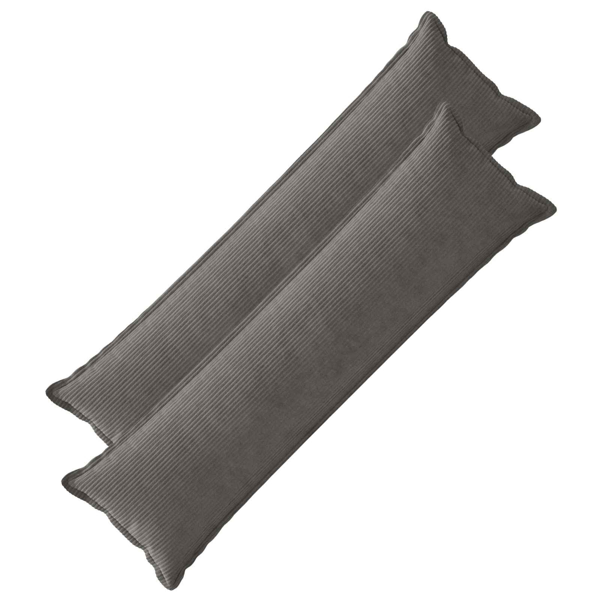 Cushion Cover 2 pcs HOUTEN Dark Grey 40 x 145 cm Corduroy