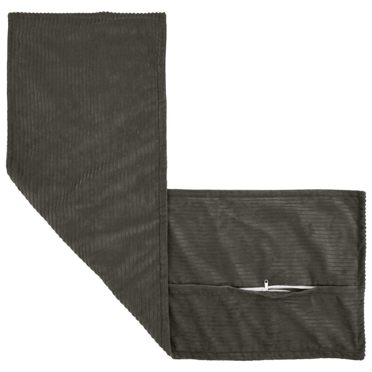 Cushion Cover HOUTEN Anthracite 40 x 145 cm Corduroy