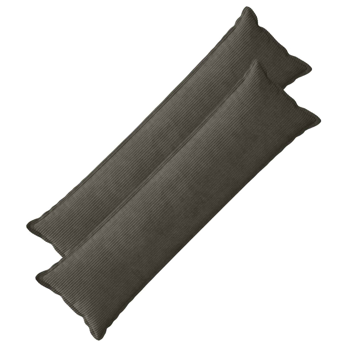 Cushion Cover 2 pcs HOUTEN Anthracite 40 x 145 cm Corduroy
