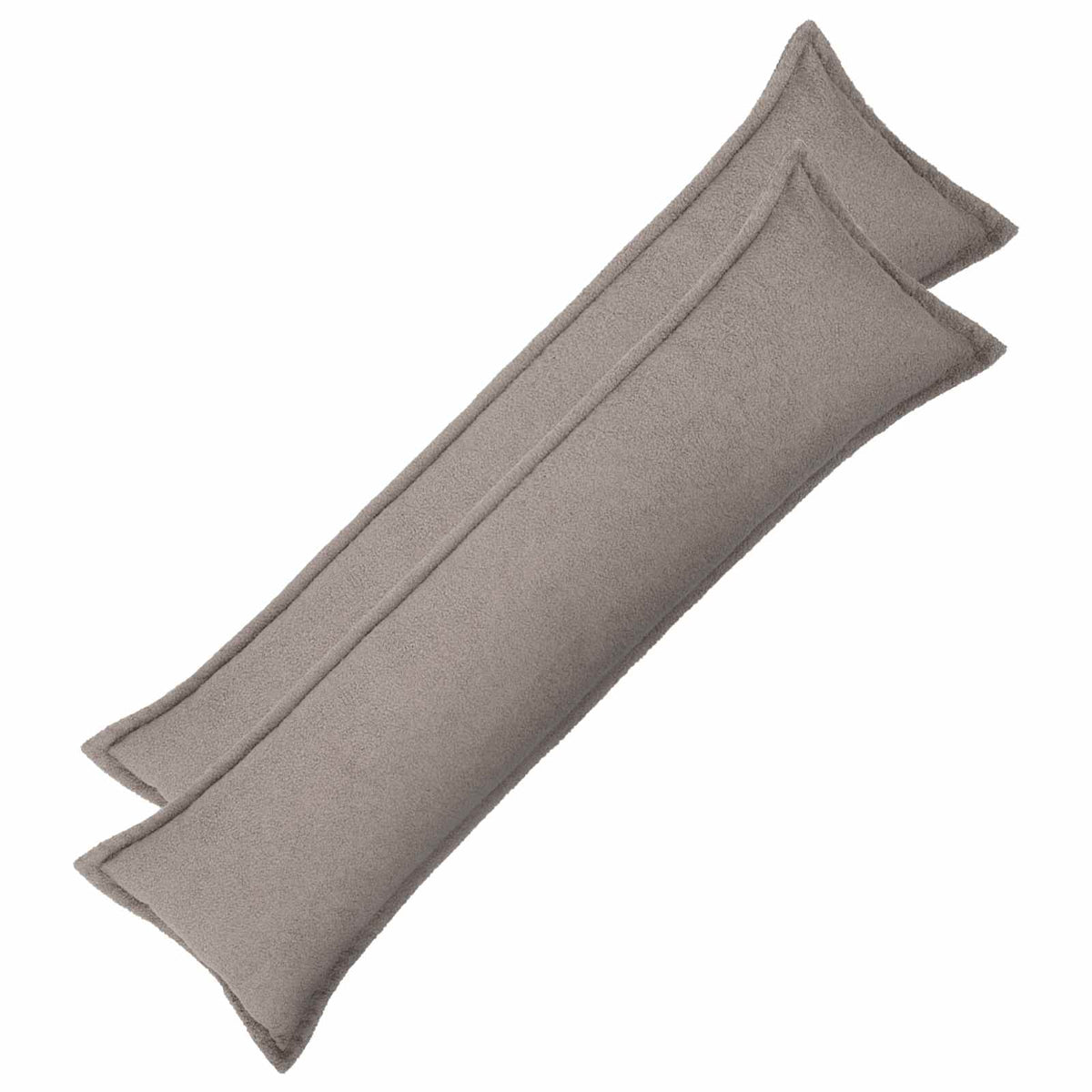Cushion Cover 2 pcs HOUTEN Light Grey 40 x 145 cm Bouclé