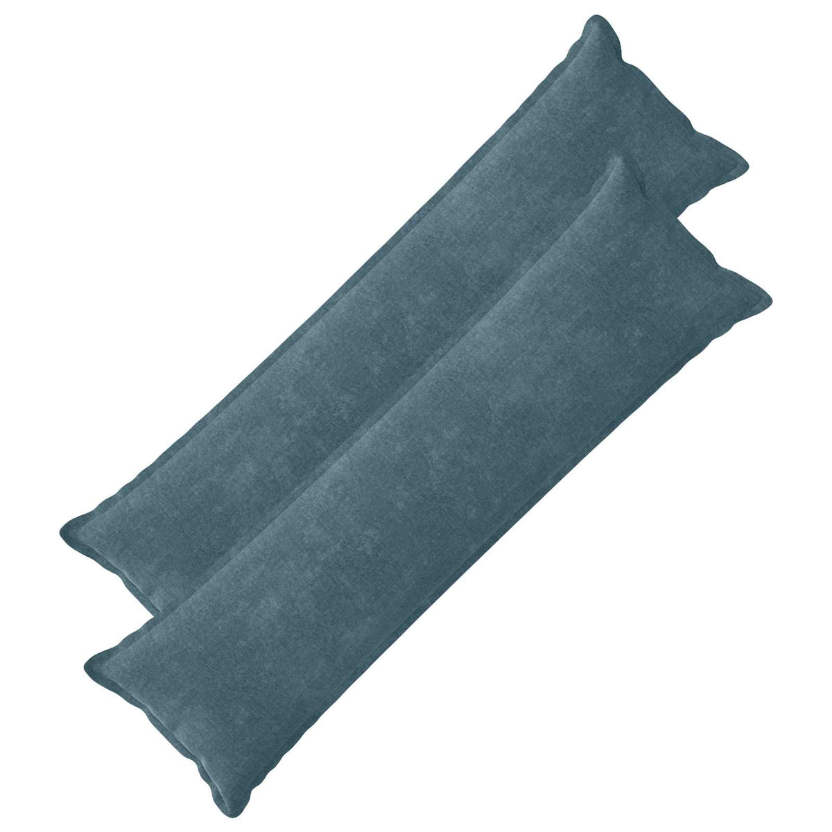 Cushion Cover 2 pcs HOUTEN Blue 40 x 145 cm Chenille Fabric