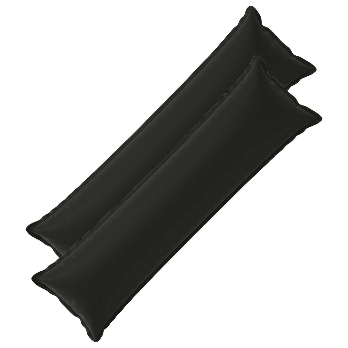 Cushion Cover 2 pcs HOUTEN Black 40 x 145 cm Polyester