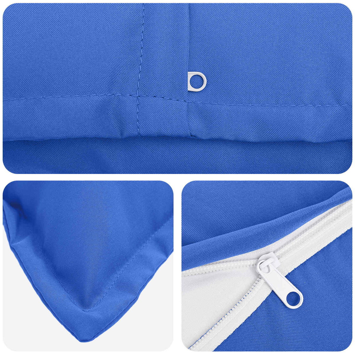 Cushion Cover 2 pcs HOUTEN Royal Blue 40 x 145 cm Polyester