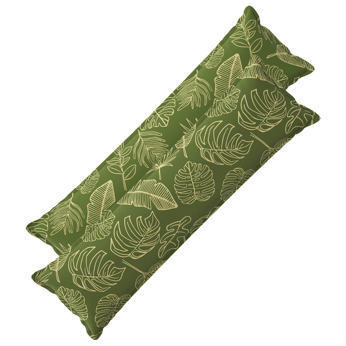 Cushion Cover 2 pcs HOUTEN Leaf Design 40 x 145 cm Polyester