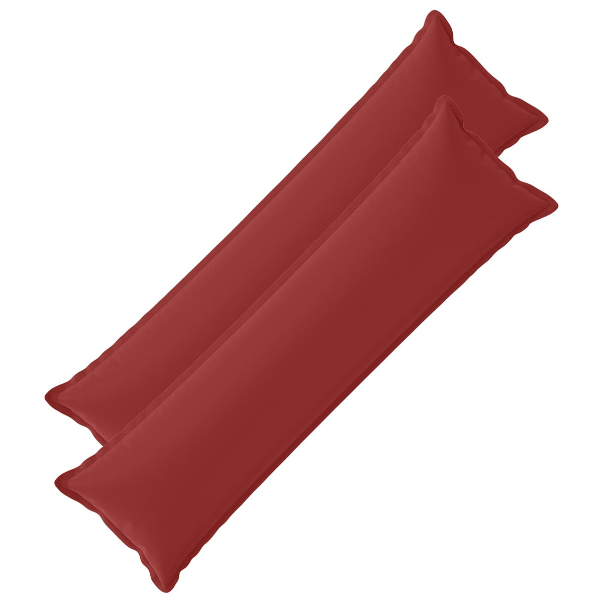Cushion Cover 2 pcs HOUTEN Wine Red 40 x 145 cm Polyester