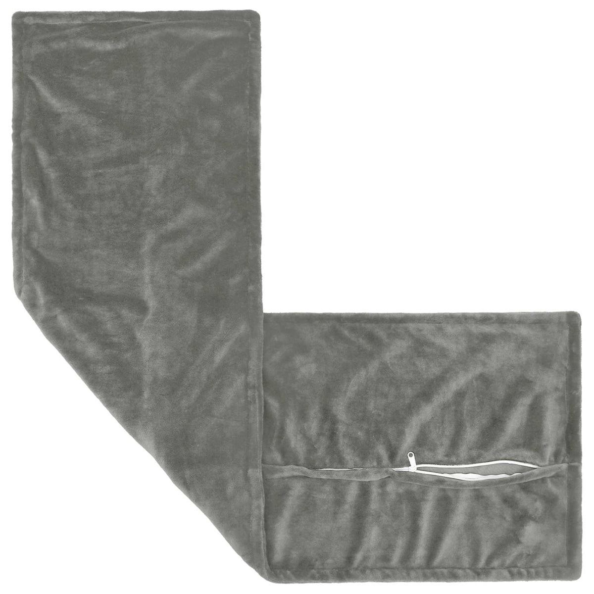 Cushion Cover HOUTEN Dark Grey 40 x 145 cm Flannel