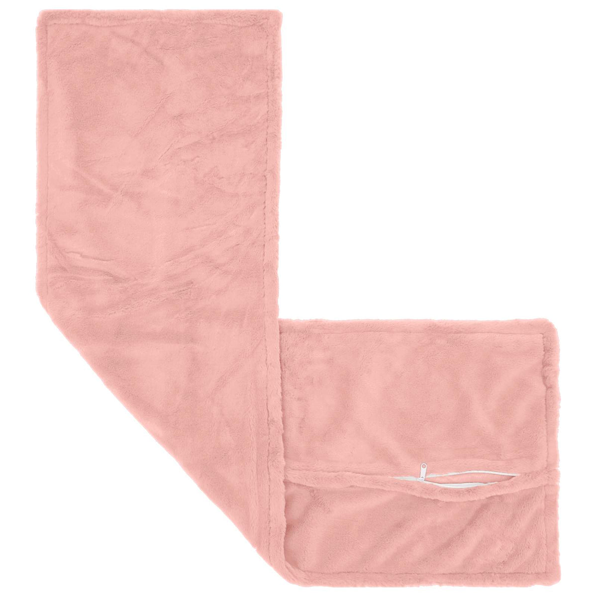 Cushion Cover HOUTEN Pink 40 x 145 cm Faux Rabbit Fur