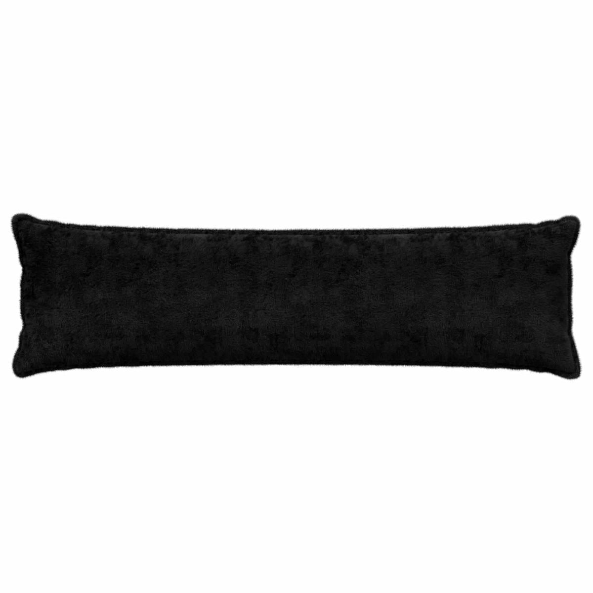 Cushion Cover 2 pcs HOUTEN Black 40 x 145 cm Faux Rabbit Fur